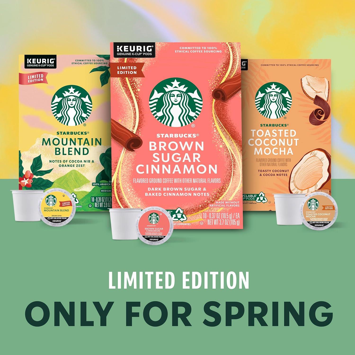 imageStarbucks KCup Coffee Pods Flavored Hot or Iced Coffee Brown Sugar Cinnamon 10 Keurig PodsBrown Sugar Cinnamon
