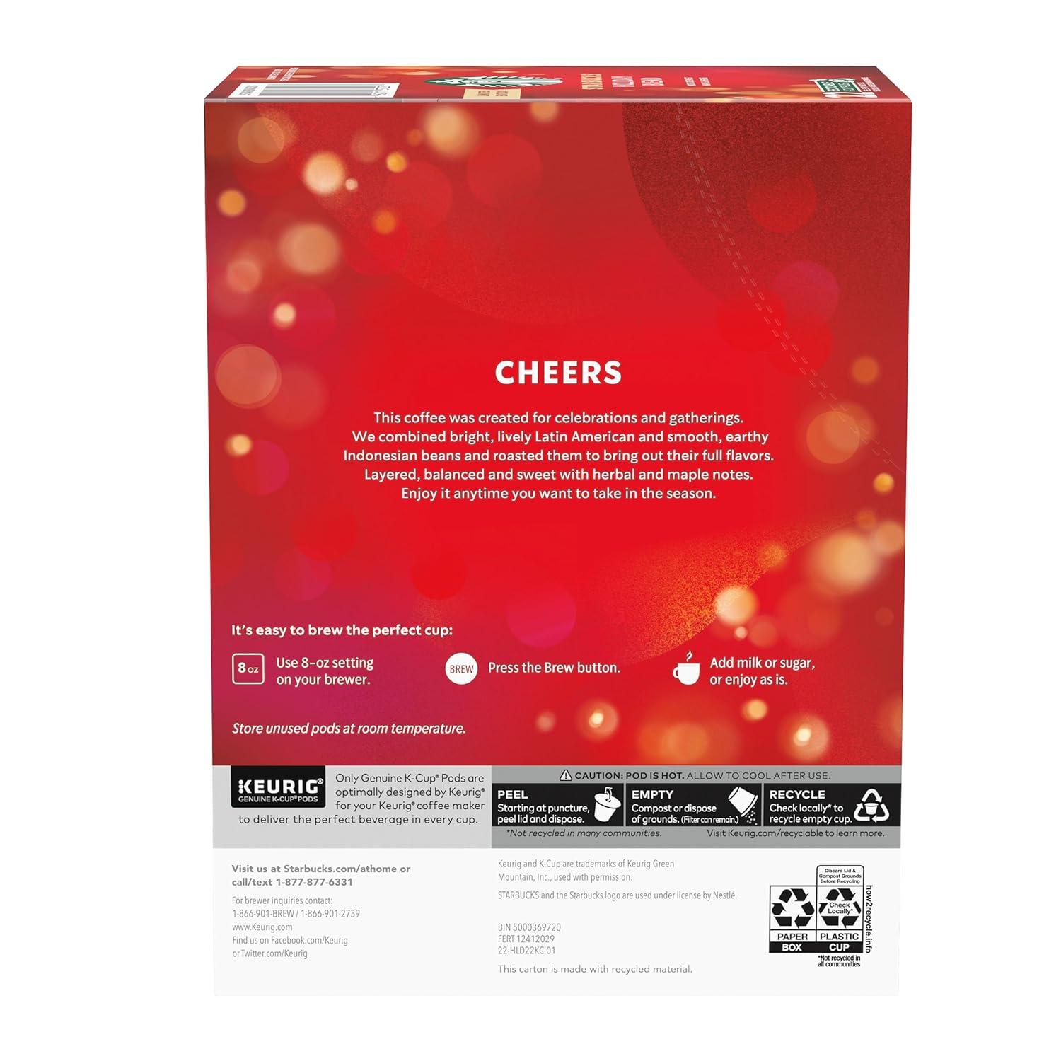 imageStarbucks KCup Coffee Pods Flavored Hot or Iced Coffee Brown Sugar Cinnamon 10 Keurig PodsChocolate