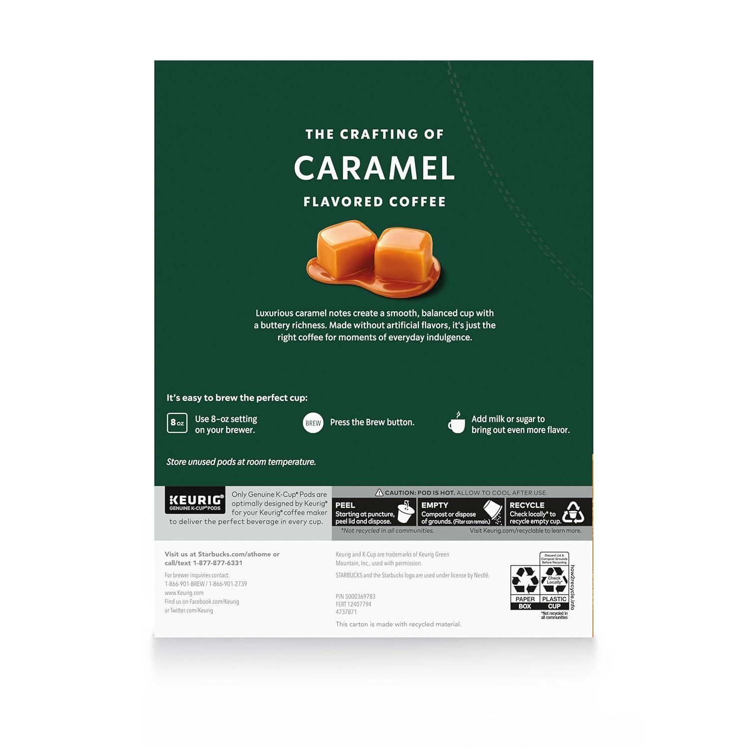 imageStarbucks KCup Coffee Pods Flavored Hot or Iced Coffee Toffeenut 10 Keurig PodsCaramel