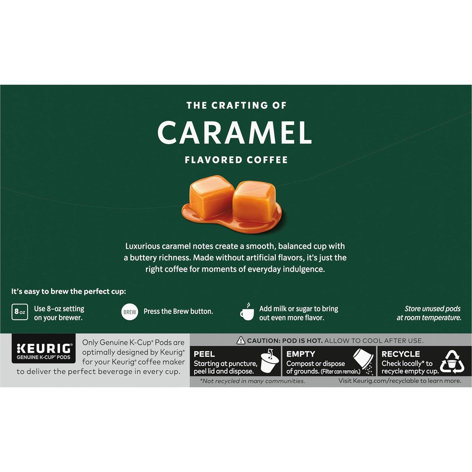imageStarbucks KCup Coffee Pods Flavored Hot or Iced Coffee Toffeenut 10 Keurig PodsCaramel