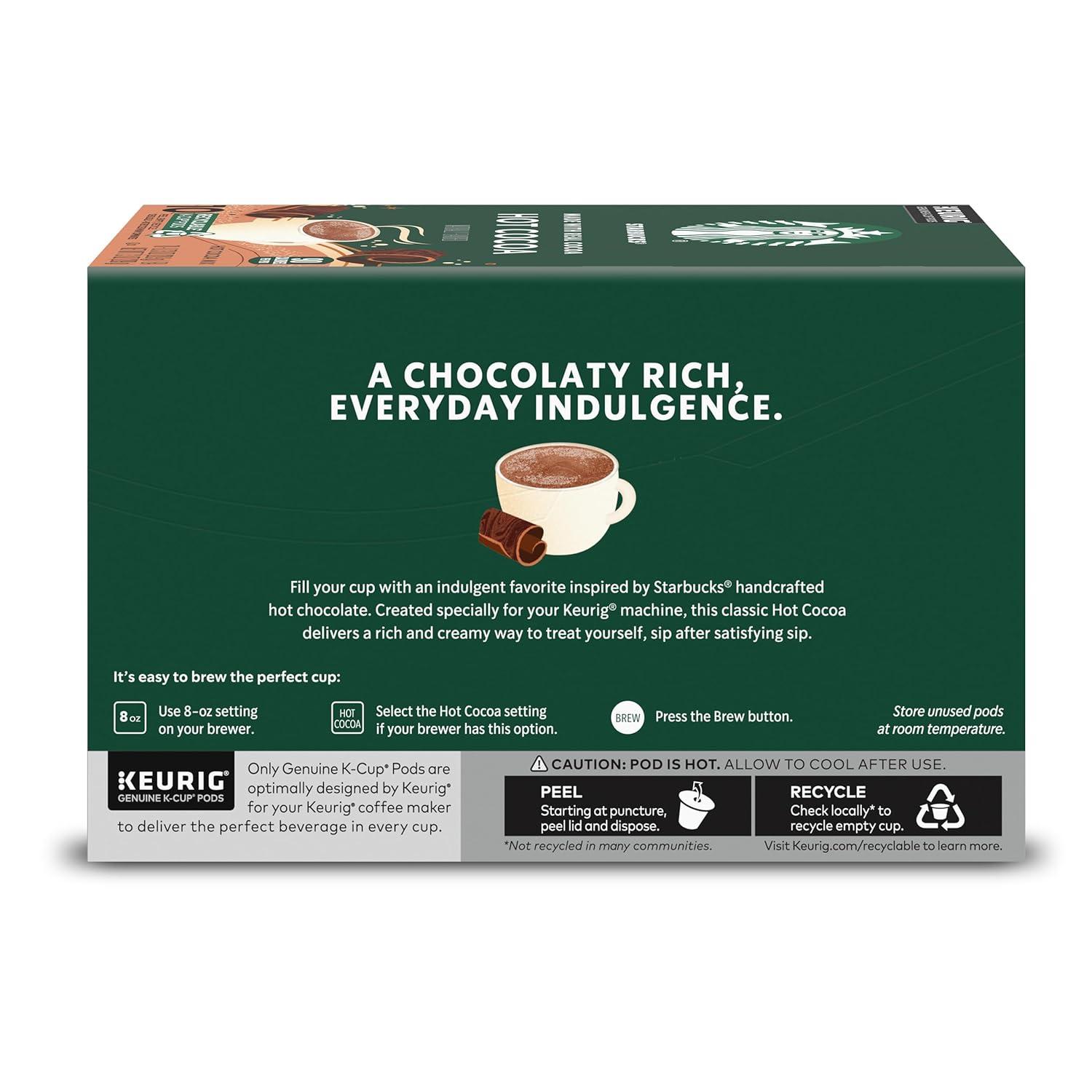 imageStarbucks KCup Coffee Pods Flavored Hot or Iced Coffee Toffeenut 10 Keurig PodsClassic Hot Cocoa