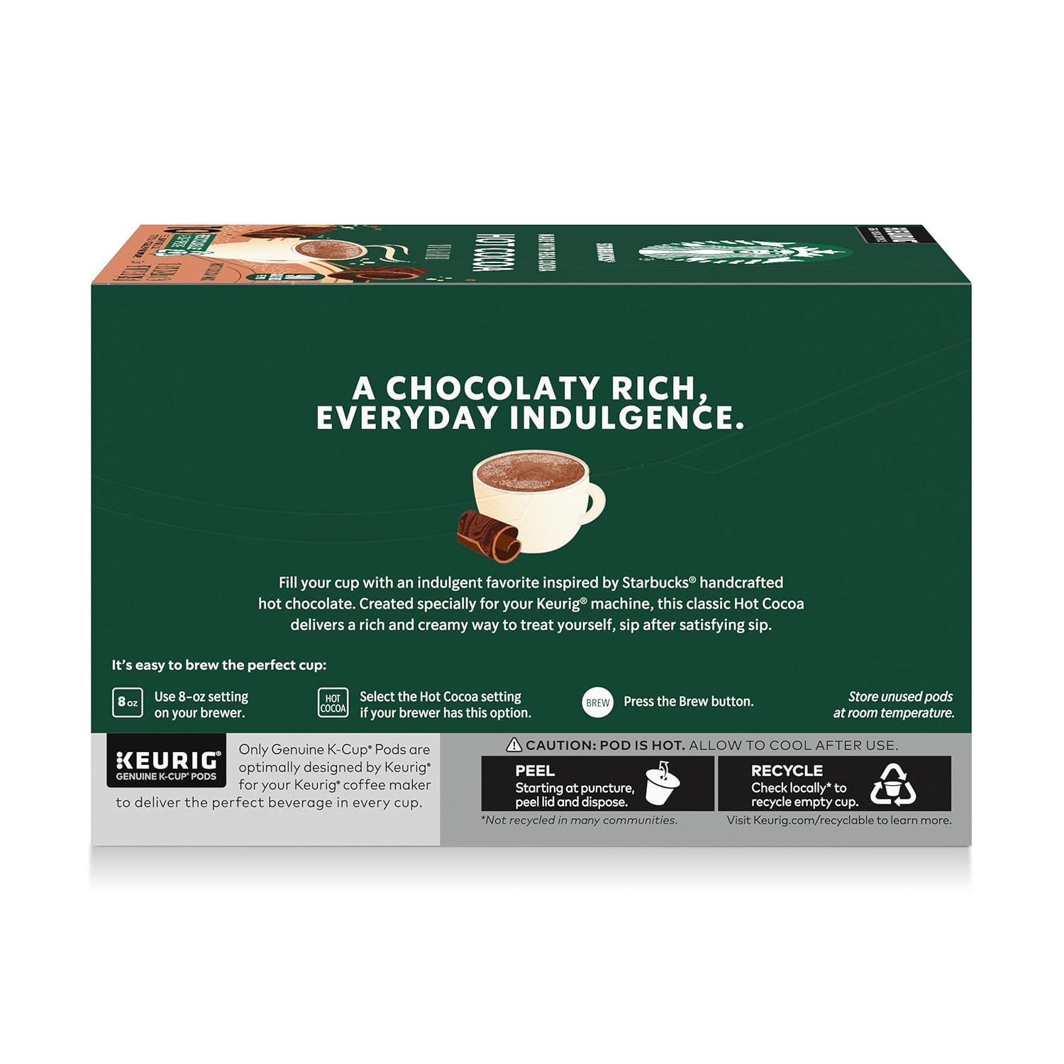 imageStarbucks KCup Coffee Pods Flavored Hot or Iced Coffee Toffeenut 10 Keurig PodsClassic Hot Cocoa