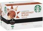 imageStarbucks KCup Coffee Pods Medium Roast Hot or Iced Coffee Breakfast Blend 10 Keurig Pods Breakfast Blend