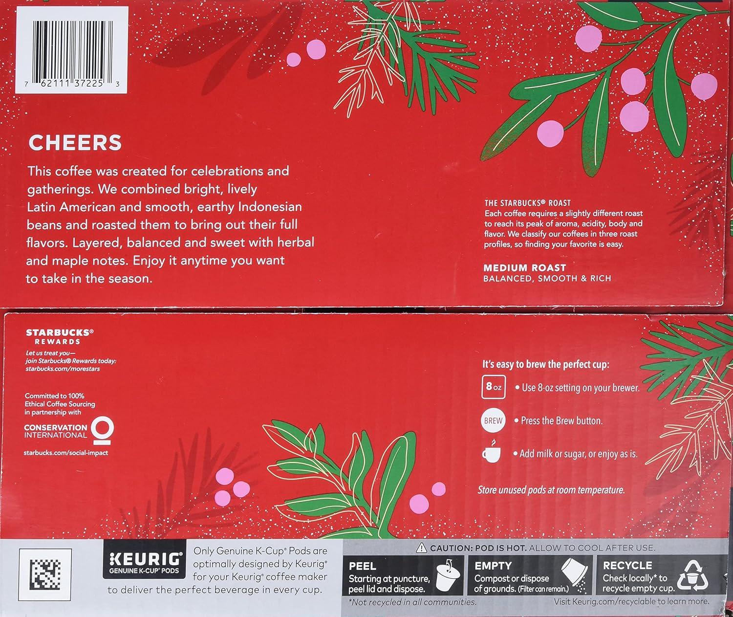 imageStarbucks KCup Coffee Pods Medium Roast Hot or Iced Coffee Breakfast Blend 10 Keurig Pods Maple