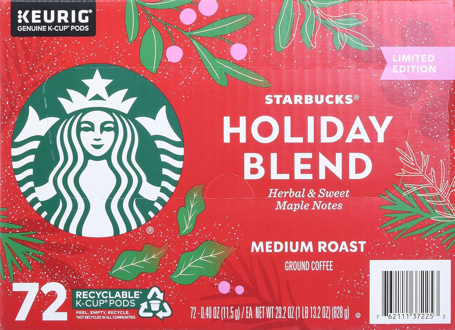 imageStarbucks KCup Coffee Pods Medium Roast Hot or Iced Coffee Breakfast Blend 10 Keurig Pods Maple