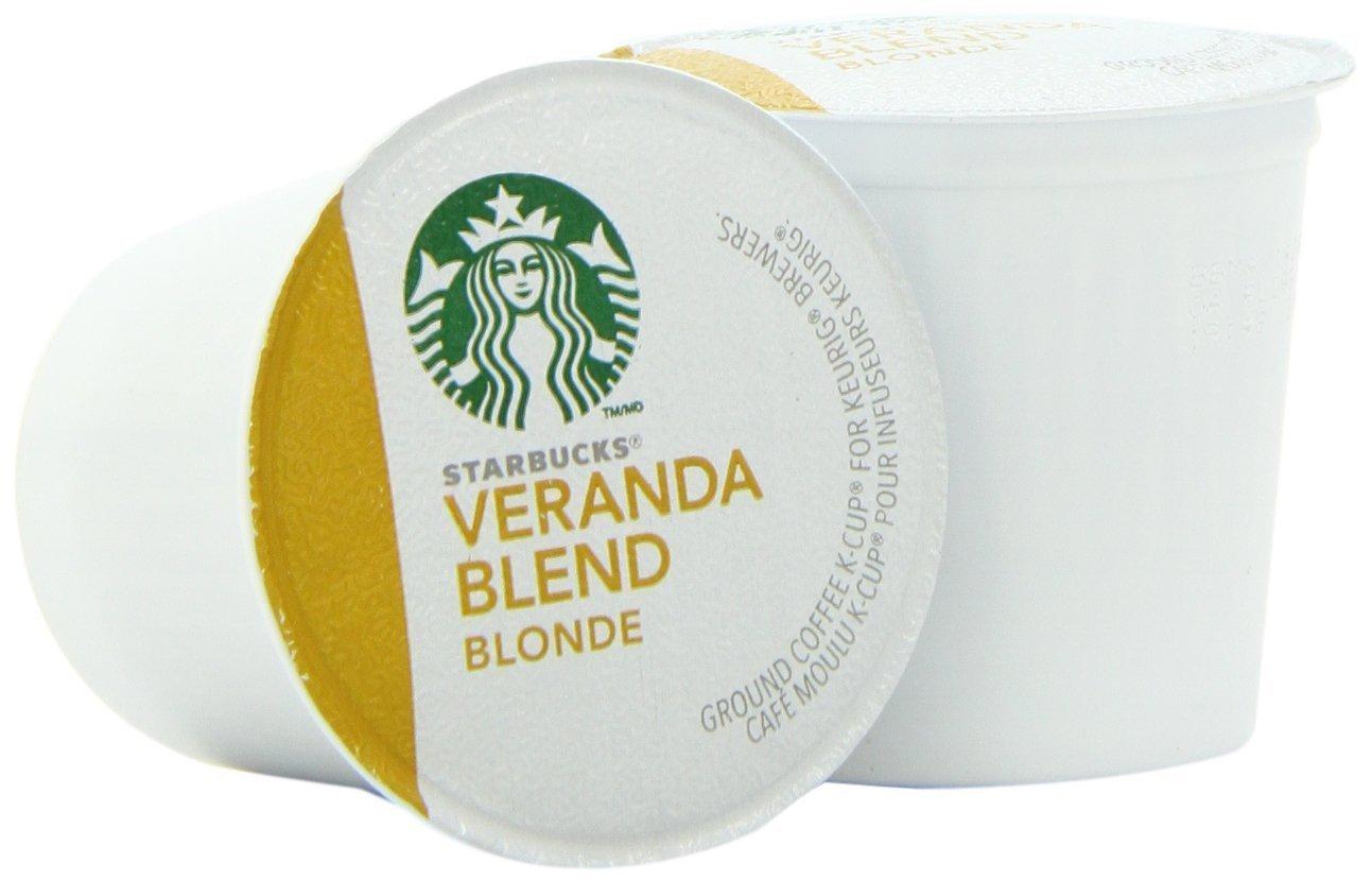 imageStarbucks KCup Coffee Pods Starbucks Blonde Roast Hot or Iced Coffee Veranda Blend 10 Keurig PodsVeranda Blend