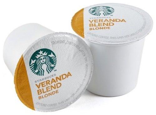 imageStarbucks KCup Coffee Pods Starbucks Blonde Roast Hot or Iced Coffee Veranda Blend 10 Keurig PodsVeranda Blend