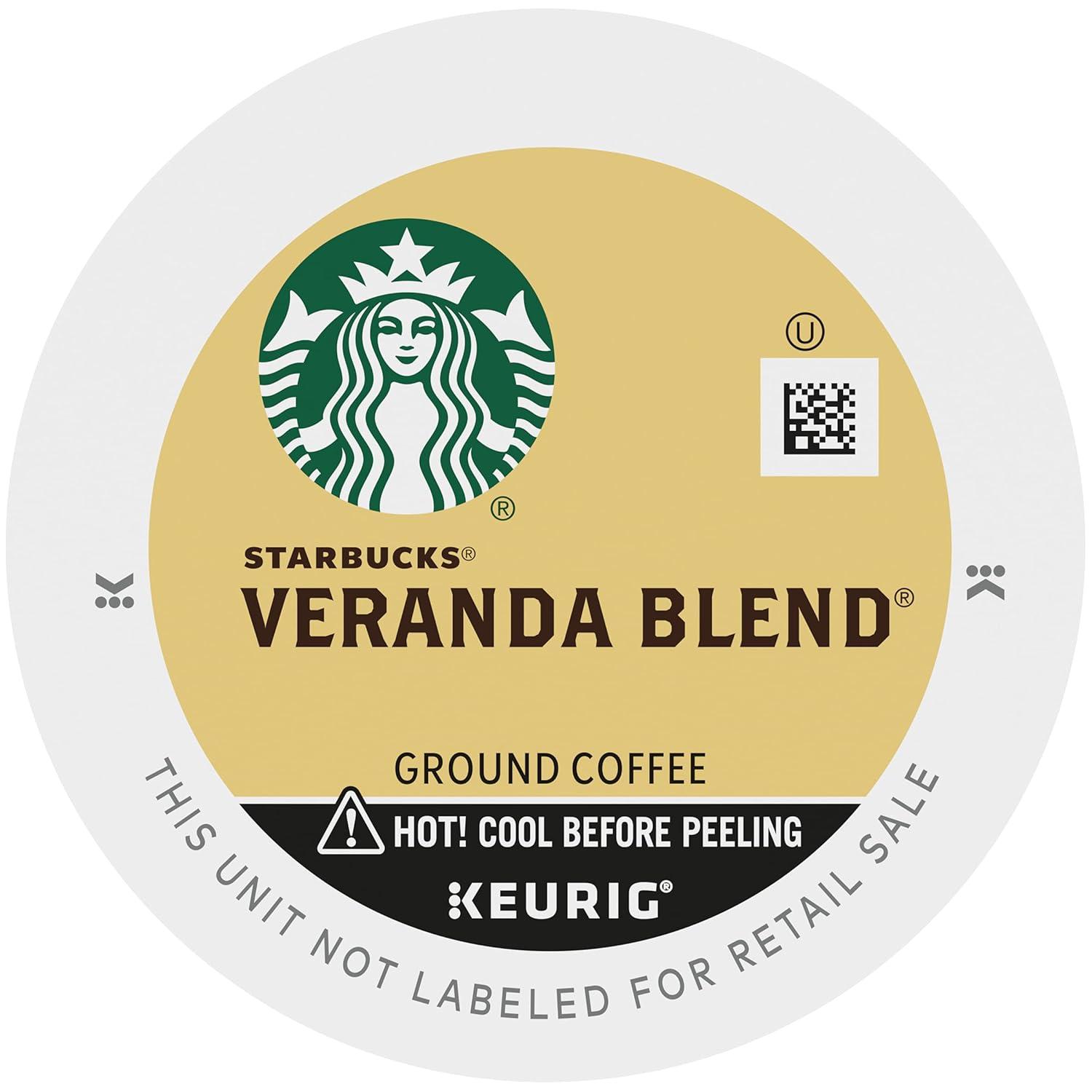 imageStarbucks KCup Coffee Pods Starbucks Blonde Roast Hot or Iced Coffee Veranda Blend 10 Keurig PodsVeranda Blend