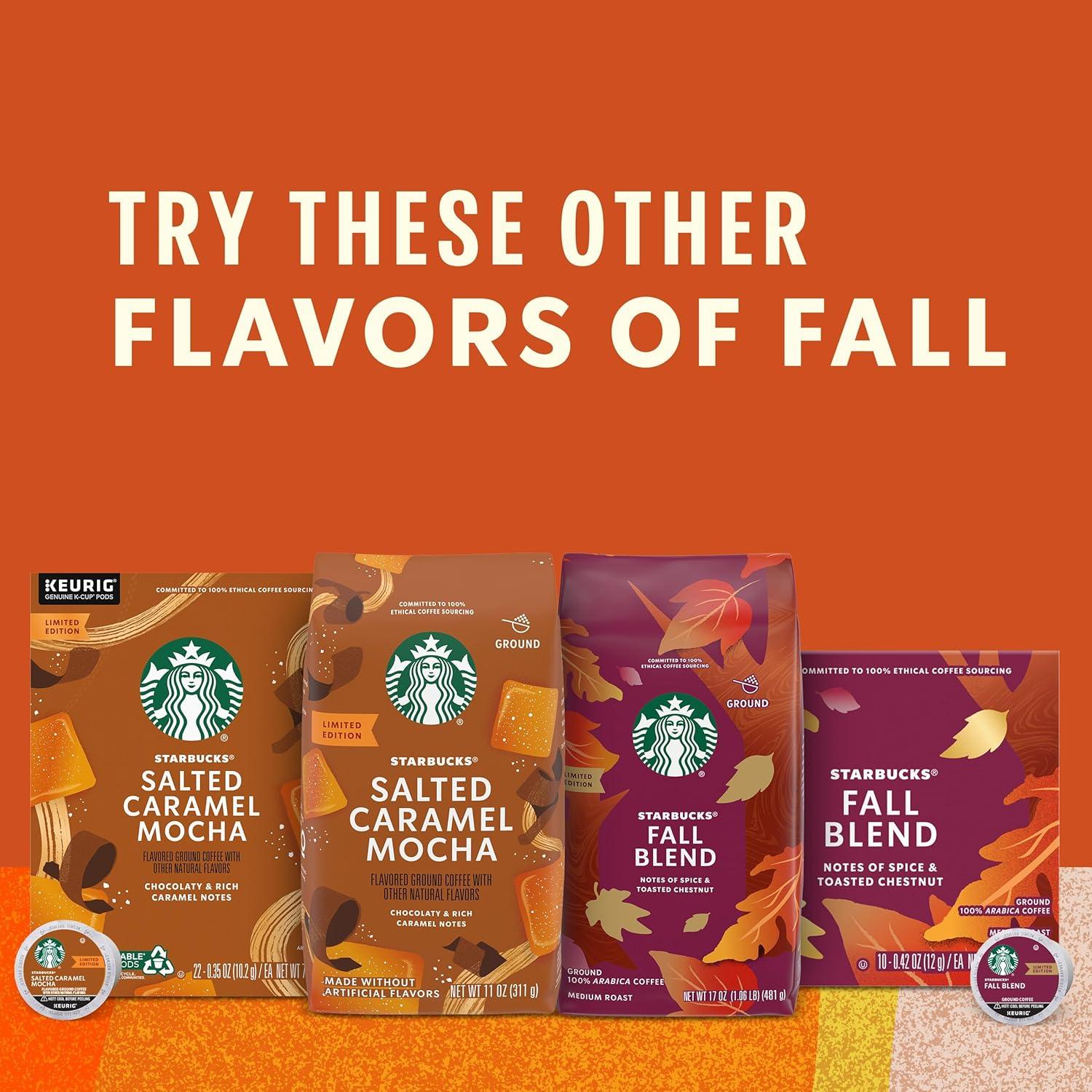 imageStarbucks KCup Coffee Pods Toasted Coconut Mocha Flavored Coffee for Keurig Coffee Makers 100 Arabica Limited Edition 1 Box 10 PodsSalted Caramel Mocha