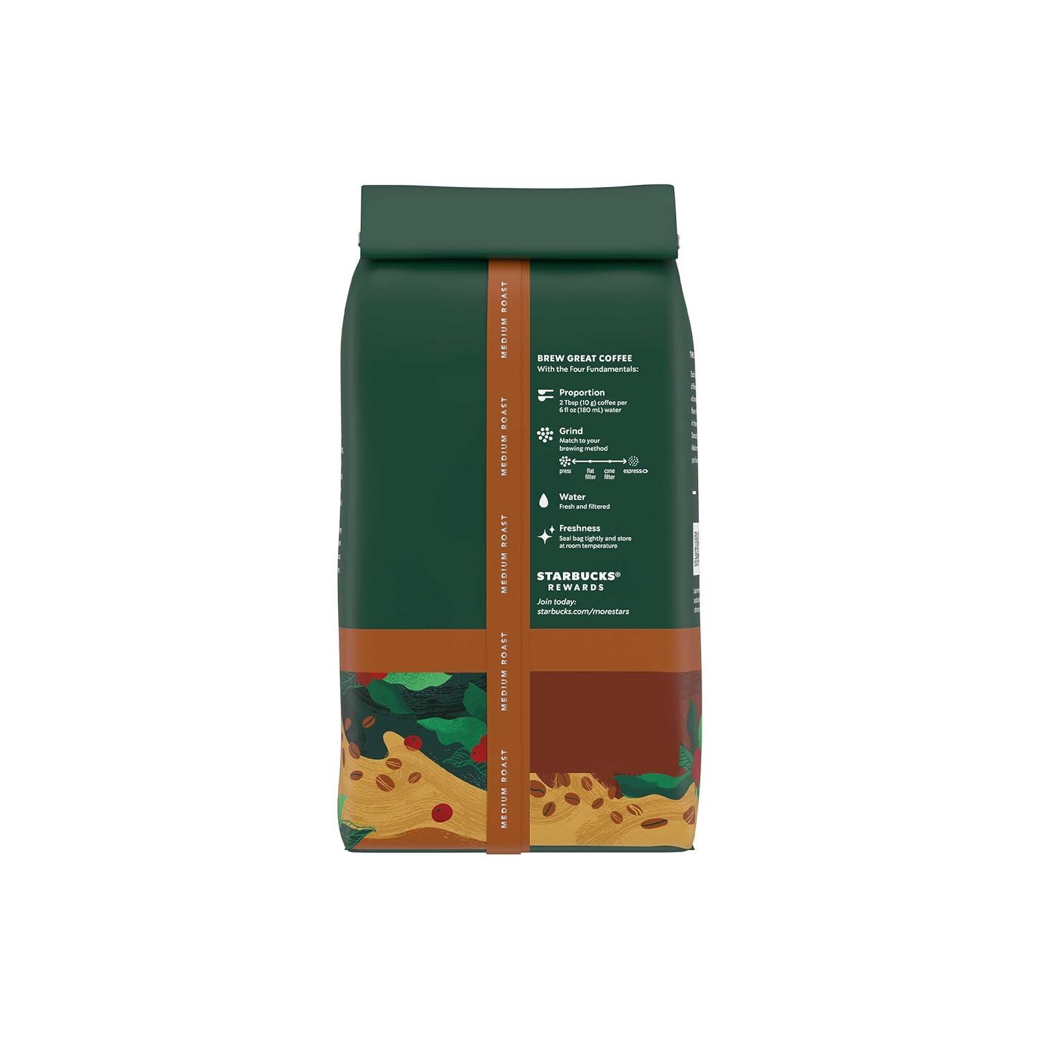 imageStarbucks Whole Coffee Beans Medium Roast Hot or Iced Coffee House Blend 12 oz