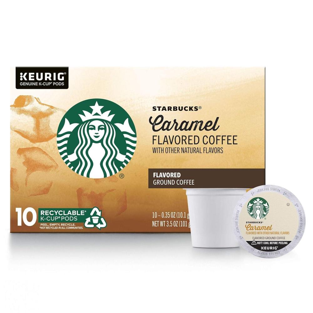imageStarbucks Flavored KCup Coffee Pods  Caramel for Keurig Brewers  1 box 10 pods