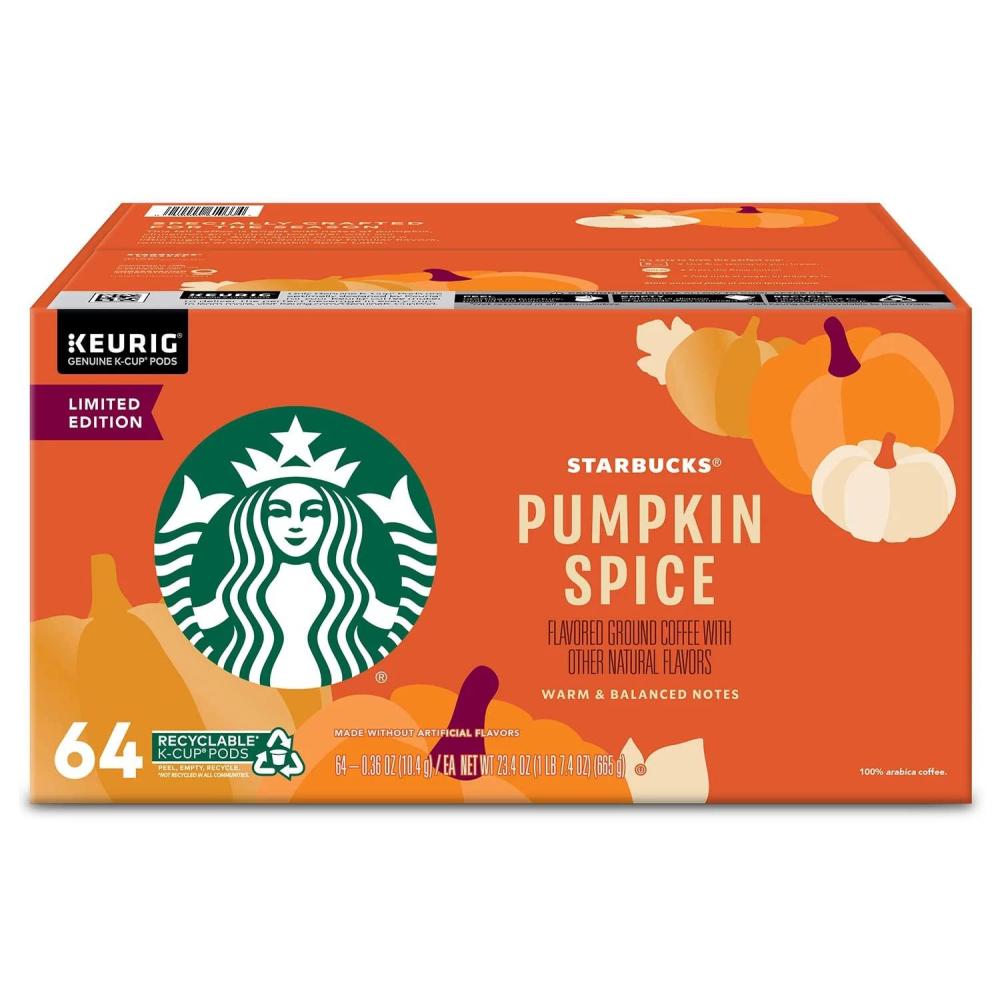 imageStarbucks KCup Coffee Pods Toasted Coconut Mocha Flavored Coffee for Keurig Coffee Makers 100 Arabica Limited Edition 1 Box 10 PodsPumpkin Spice