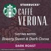 Starbucks Ground Coffee, Dark Roast Hot or Iced Coffee, Caffè Verona, 12 oz(Dark Cocoa and Caramelized Sugar)