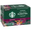 Starbucks K-Cup Coffee Pods, Dark Roast Coffee, Italian Roast, 100% Arabica, 1 box (10 pods)(Sumatra)