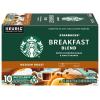 Starbucks K-Cup Coffee Pods, Medium Roast Hot or Iced Coffee, Breakfast Blend, 10 Keurig Pods ​(Breakfast Blend)