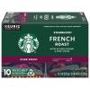 Starbucks K-Cup Coffee Pods, Dark Roast Coffee, Italian Roast, 100% Arabica, 1 box (10 pods)(French Roast)