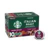 Starbucks K-Cup Coffee Pods, Dark Roast Coffee, Italian Roast, 100% Arabica, 1 box (10 pods)(Italian Roast)