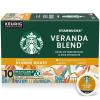 Starbucks K-Cup Coffee Pods, Starbucks Blonde Roast Hot or Iced Coffee, Veranda Blend, 10 Keurig Pods(Veranda Blend)
