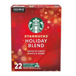 Starbucks K-Cup Coffee Pods, Flavored Hot or Iced Coffee, Brown Sugar Cinnamon, 10 Keurig Pods(Chocolate)