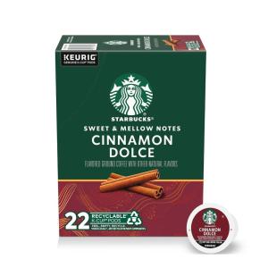 Starbucks K-Cup Coffee Pods, Flavored Hot or Iced Coffee, Toffeenut, 10 Keurig Pods(Cinnamon Dolce)