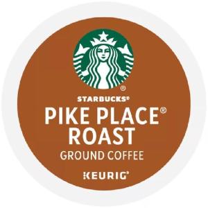 Starbucks K-Cup Coffee Pods, Medium Roast Hot or Iced Coffee, Breakfast Blend, 10 Keurig Pods ​(Pike Place Roast)