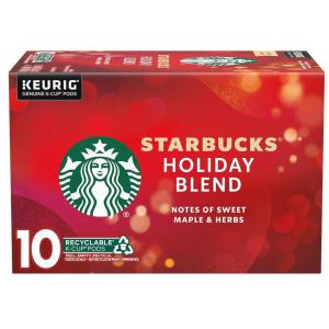 Starbucks K-Cup Coffee Pods, Medium Roast Hot or Iced Coffee, Breakfast Blend, 10 Keurig Pods ​(Unflavored)