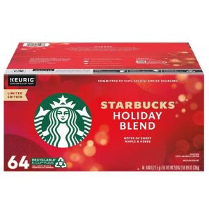 Starbucks K-Cup Coffee Pods, Toasted Coconut Mocha Flavored Coffee for Keurig Coffee Makers, 100% Arabica, Limited Edition, 1 Box (10 Pods)(Holiday Blend)