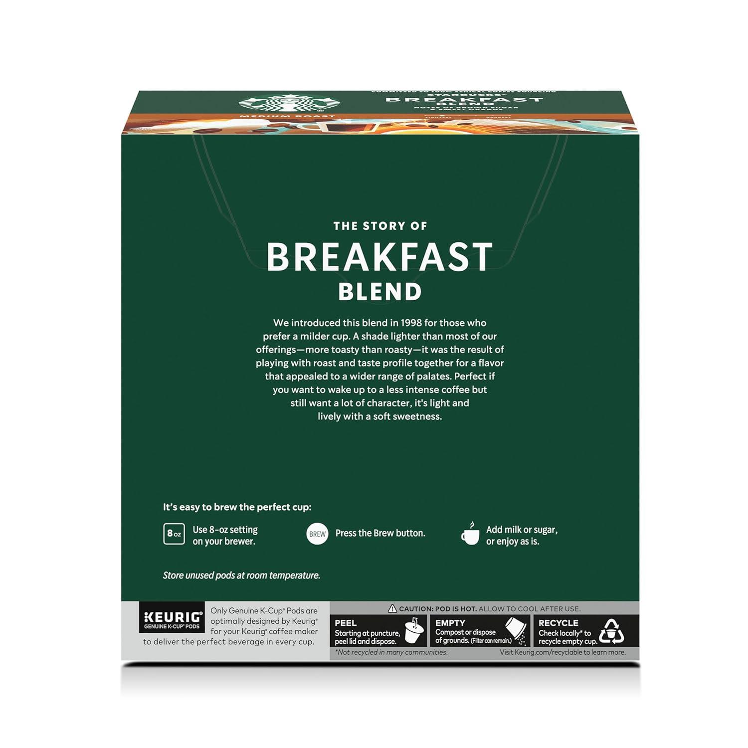 imageStarbucks KCup Coffee Pods Medium Roast Iced Coffee Blend Signature Black for Keurig Brewers 100 Arabica 6 Boxes 60 Pods TotalBreakfast Blend