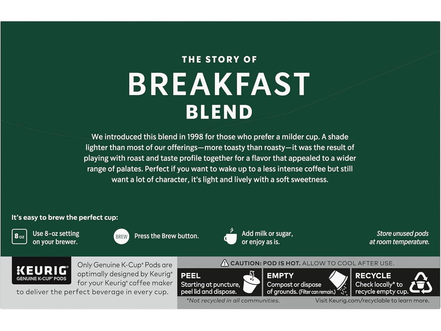 imageStarbucks KCup Coffee Pods Medium Roast Iced Coffee Blend Signature Black for Keurig Brewers 100 Arabica 6 Boxes 60 Pods TotalBreakfast Blend