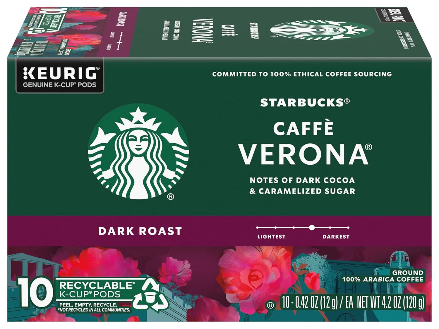 imageStarbucks KCup Coffee Pods Medium Roast Iced Coffee Blend Signature Black for Keurig Brewers 100 Arabica 6 Boxes 60 Pods TotalCaff Verona