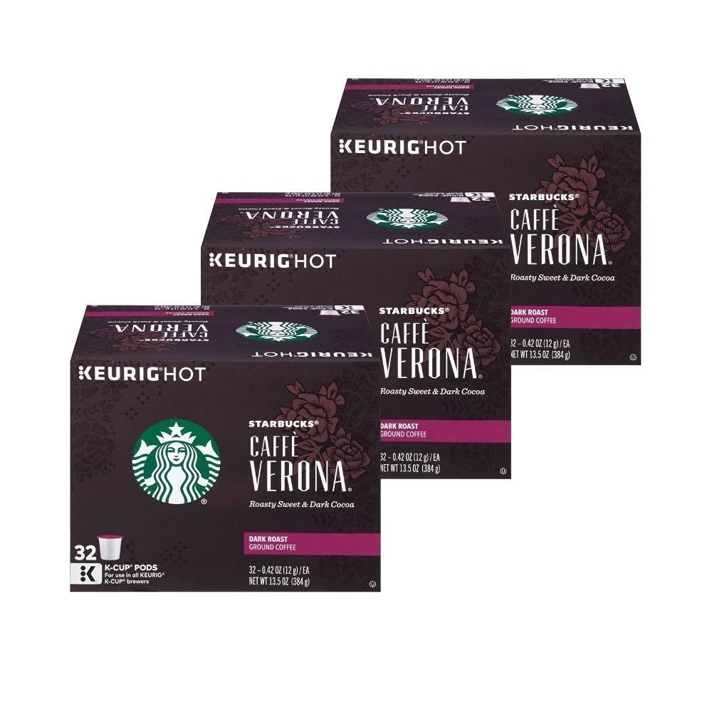 imageStarbucks KCup Coffee Pods Medium Roast Iced Coffee Blend Signature Black for Keurig Brewers 100 Arabica 6 Boxes 60 Pods TotalCaff Verona