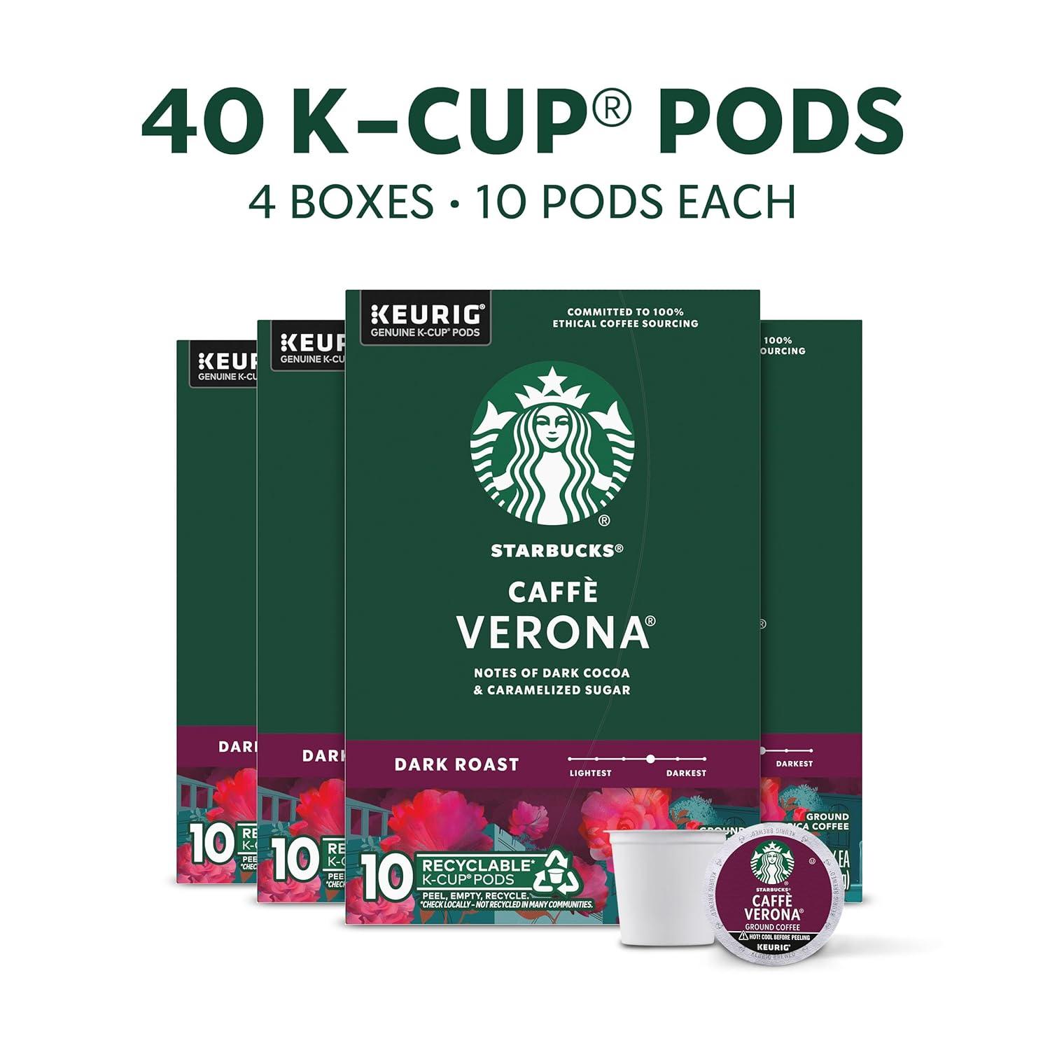 imageStarbucks KCup Coffee Pods Medium Roast Iced Coffee Blend Signature Black for Keurig Brewers 100 Arabica 6 Boxes 60 Pods TotalCaff Verona