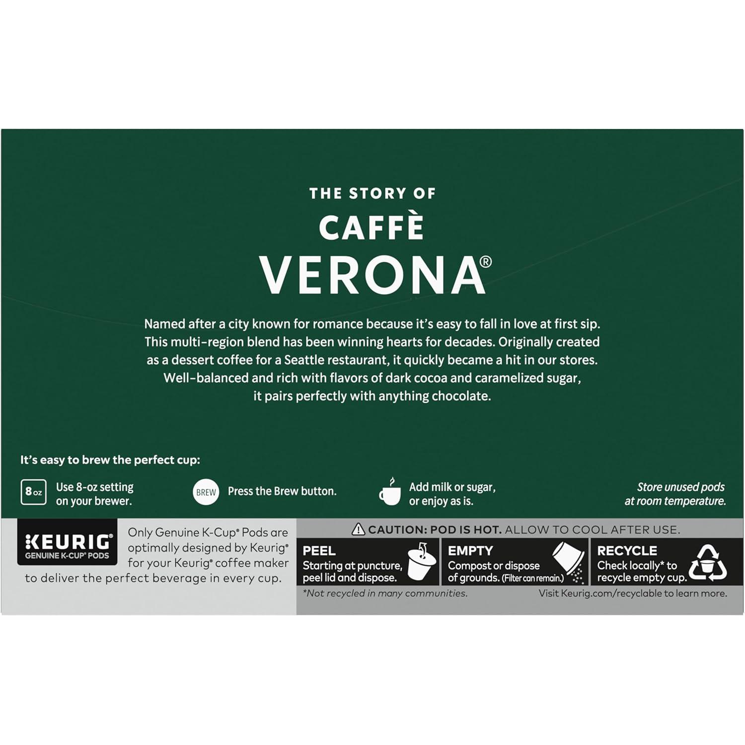 imageStarbucks KCup Coffee Pods Medium Roast Iced Coffee Blend Signature Black for Keurig Brewers 100 Arabica 6 Boxes 60 Pods TotalCaff Verona