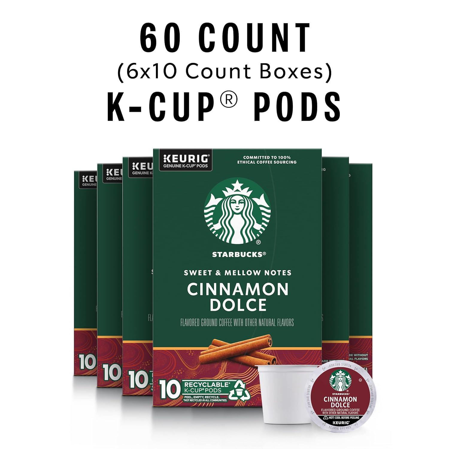 imageStarbucks KCup Coffee Pods Medium Roast Iced Coffee Blend Signature Black for Keurig Brewers 100 Arabica 6 Boxes 60 Pods TotalCinnamon Dolce