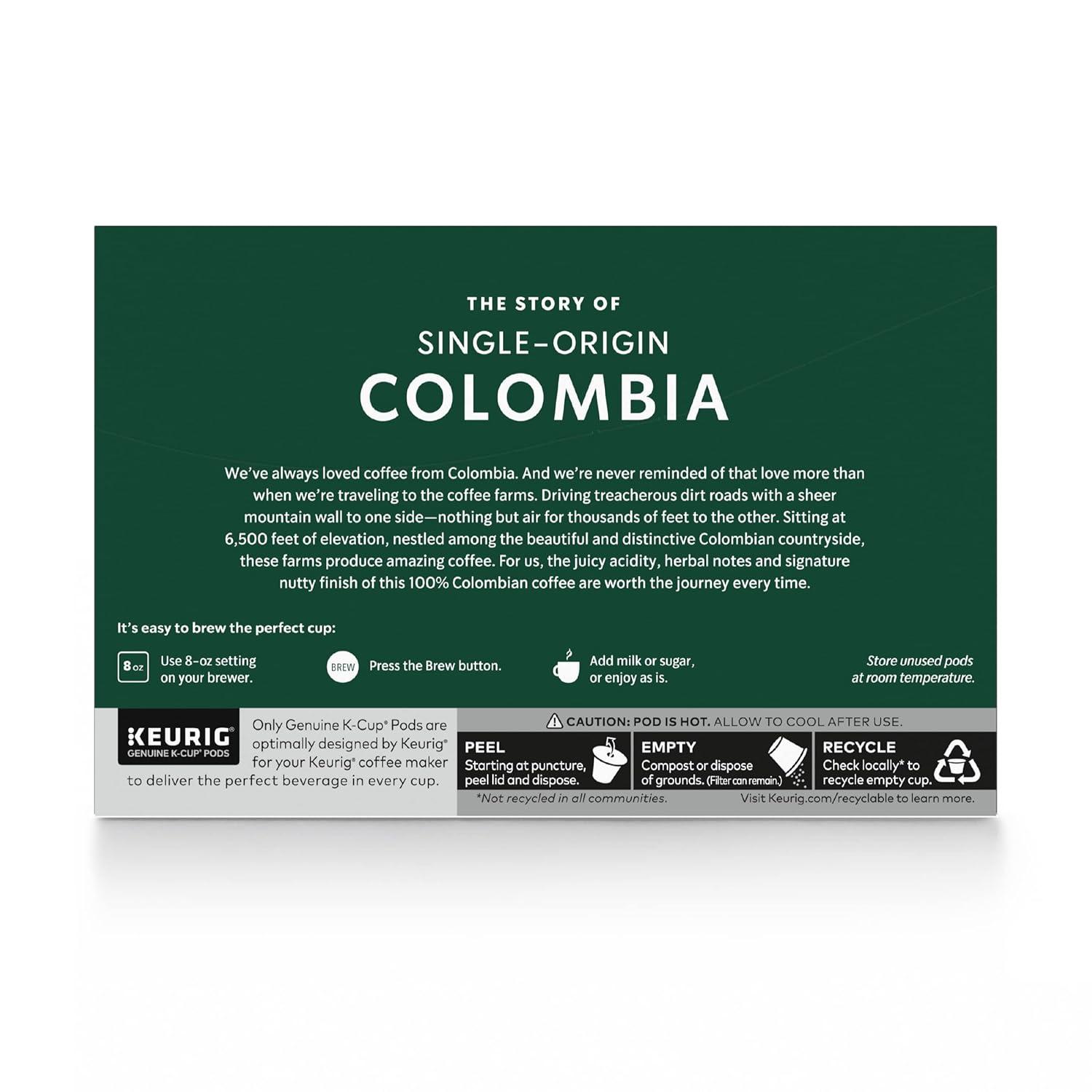 imageStarbucks KCup Coffee Pods Medium Roast Iced Coffee Blend Signature Black for Keurig Brewers 100 Arabica 6 Boxes 60 Pods TotalColombia