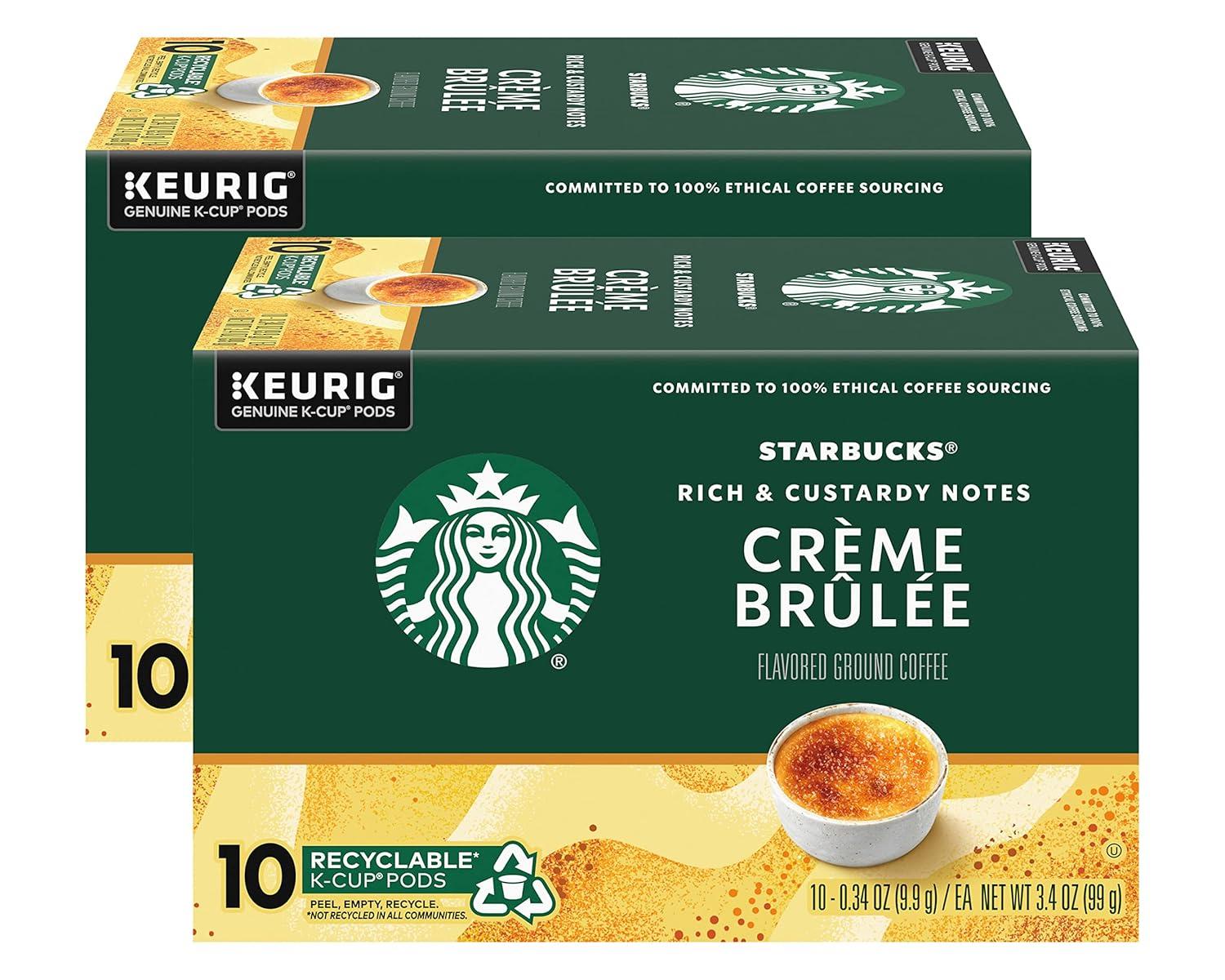 imageStarbucks KCup Coffee Pods Medium Roast Iced Coffee Blend Signature Black for Keurig Brewers 100 Arabica 6 Boxes 60 Pods TotalCrme Brulee