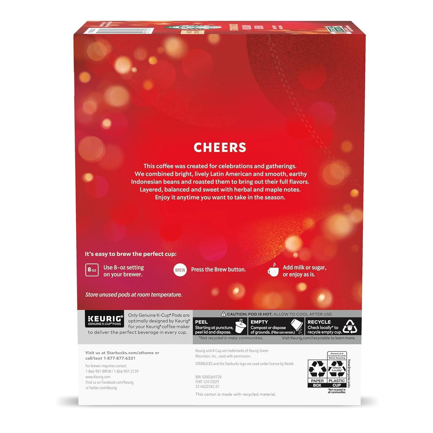 imageStarbucks KCup Coffee Pods Medium Roast Iced Coffee Blend Signature Black for Keurig Brewers 100 Arabica 6 Boxes 60 Pods TotalHoliday Blend