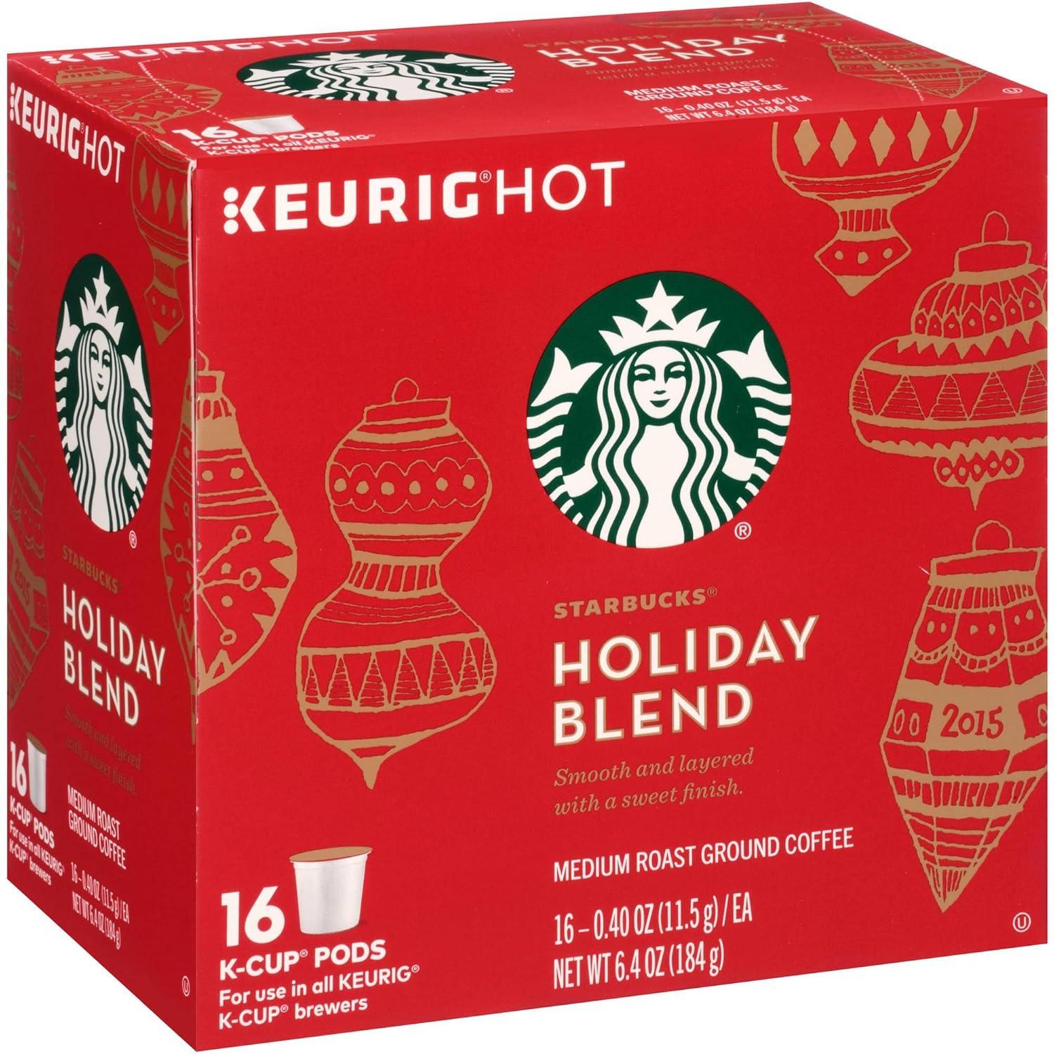 imageStarbucks KCup Coffee Pods Medium Roast Iced Coffee Blend Signature Black for Keurig Brewers 100 Arabica 6 Boxes 60 Pods TotalHoliday Blend