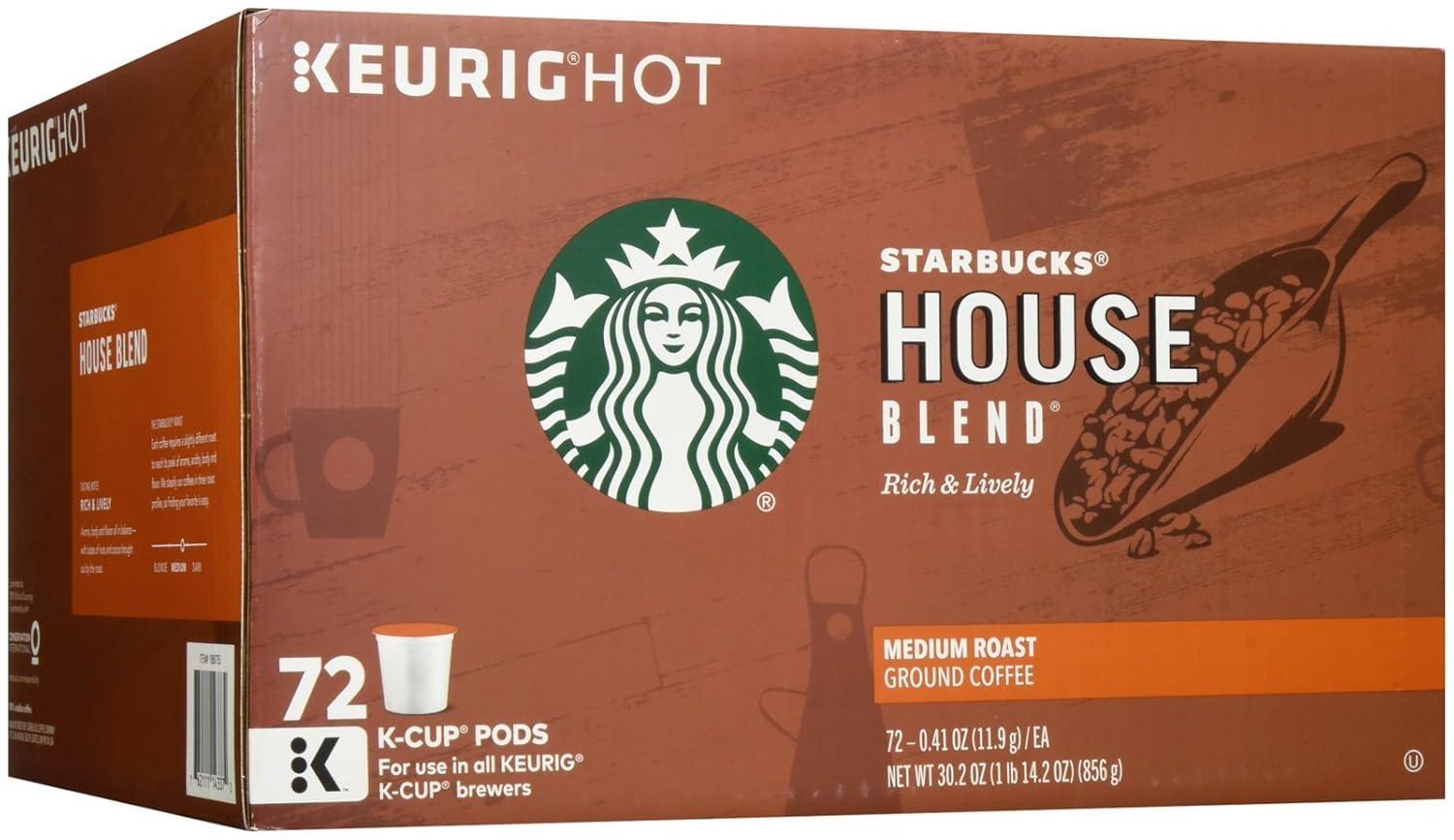 imageStarbucks KCup Coffee Pods Medium Roast Iced Coffee Blend Signature Black for Keurig Brewers 100 Arabica 6 Boxes 60 Pods TotalHouse Blend