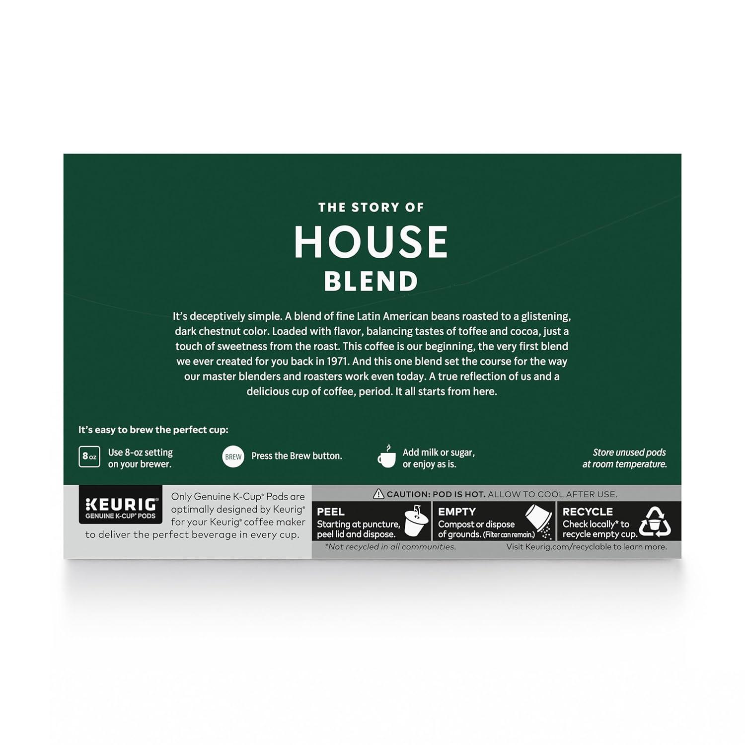 imageStarbucks KCup Coffee Pods Medium Roast Iced Coffee Blend Signature Black for Keurig Brewers 100 Arabica 6 Boxes 60 Pods TotalHouse Blend