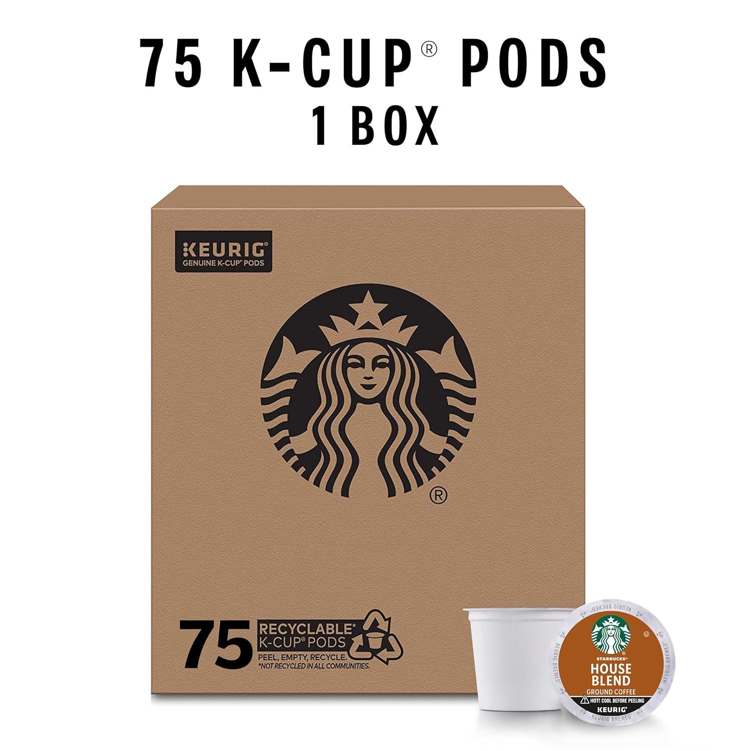 imageStarbucks KCup Coffee Pods Medium Roast Iced Coffee Blend Signature Black for Keurig Brewers 100 Arabica 6 Boxes 60 Pods TotalHouse Blend