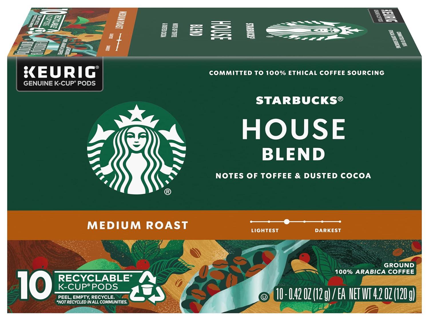 imageStarbucks KCup Coffee Pods Medium Roast Iced Coffee Blend Signature Black for Keurig Brewers 100 Arabica 6 Boxes 60 Pods TotalHouse Blend