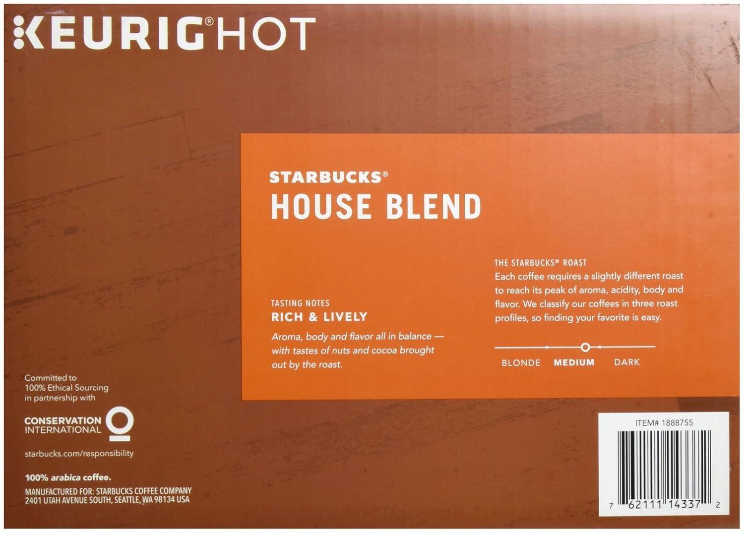 imageStarbucks KCup Coffee Pods Medium Roast Iced Coffee Blend Signature Black for Keurig Brewers 100 Arabica 6 Boxes 60 Pods TotalHouse Blend