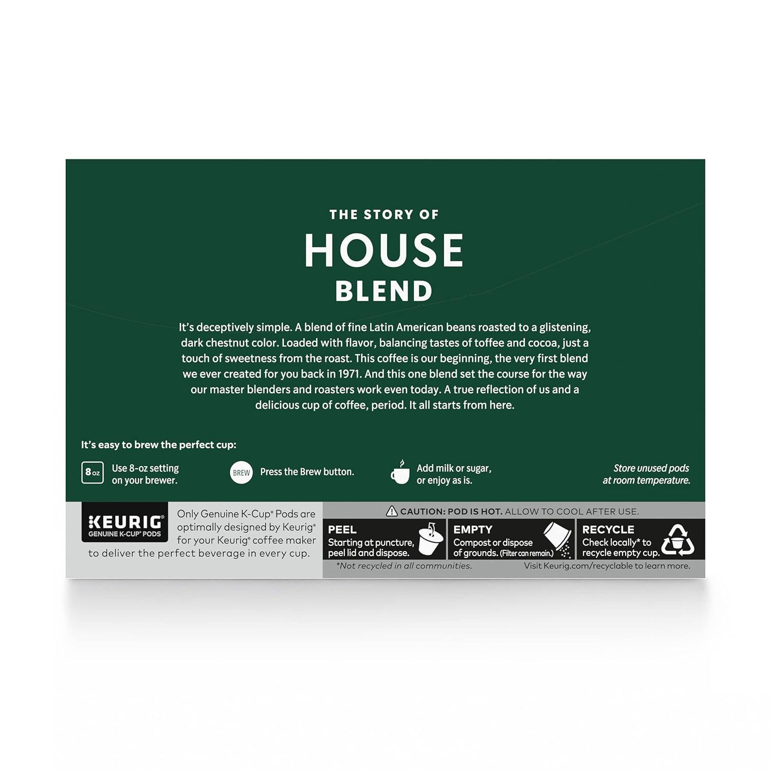 imageStarbucks KCup Coffee Pods Medium Roast Iced Coffee Blend Signature Black for Keurig Brewers 100 Arabica 6 Boxes 60 Pods TotalHouse Blend