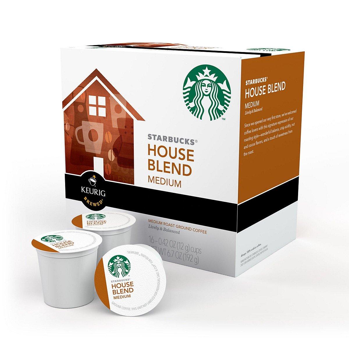 imageStarbucks KCup Coffee Pods Medium Roast Iced Coffee Blend Signature Black for Keurig Brewers 100 Arabica 6 Boxes 60 Pods TotalHouse Blend