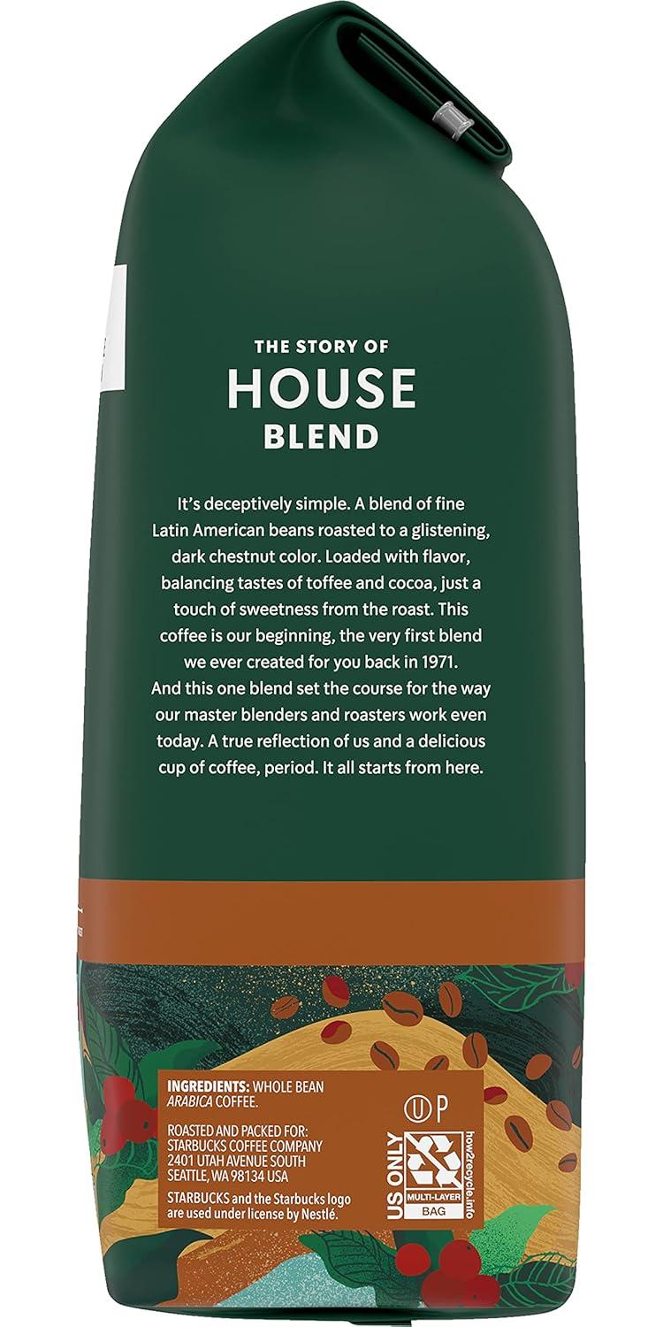 imageStarbucks KCup Coffee Pods Medium Roast Iced Coffee Blend Signature Black for Keurig Brewers 100 Arabica 6 Boxes 60 Pods TotalHouse Blend Whole Bean