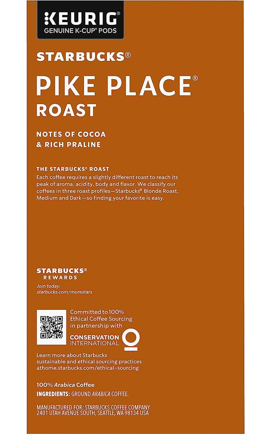 imageStarbucks KCup Coffee Pods Medium Roast Iced Coffee Blend Signature Black for Keurig Brewers 100 Arabica 6 Boxes 60 Pods TotalPike Place Roast