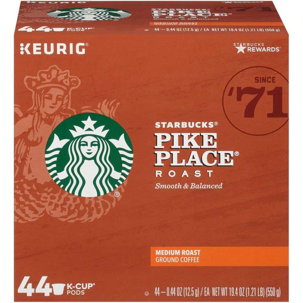 imageStarbucks KCup Coffee Pods Medium Roast Iced Coffee Blend Signature Black for Keurig Brewers 100 Arabica 6 Boxes 60 Pods TotalPike Place Roast