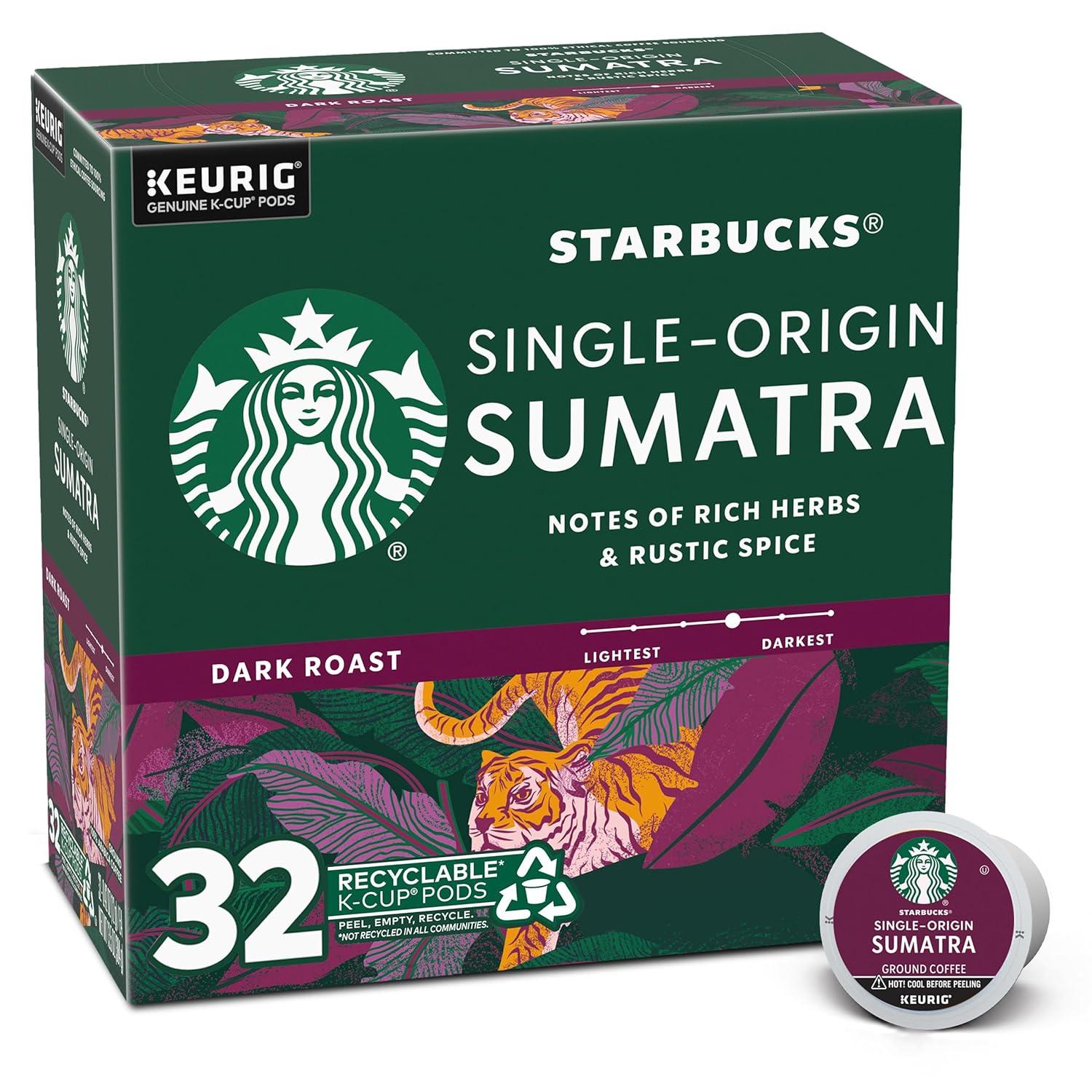 imageStarbucks KCup Coffee Pods Medium Roast Iced Coffee Blend Signature Black for Keurig Brewers 100 Arabica 6 Boxes 60 Pods TotalSumatra