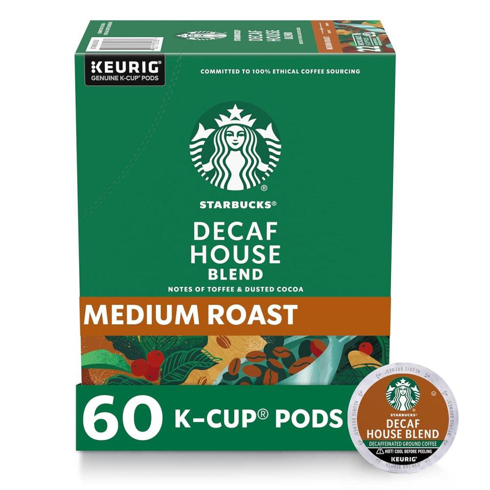 imageStarbucks KCup Coffee Pods Medium Roast Iced Coffee Blend Signature Black for Keurig Brewers 100 Arabica 6 Boxes 60 Pods TotalDecaf House